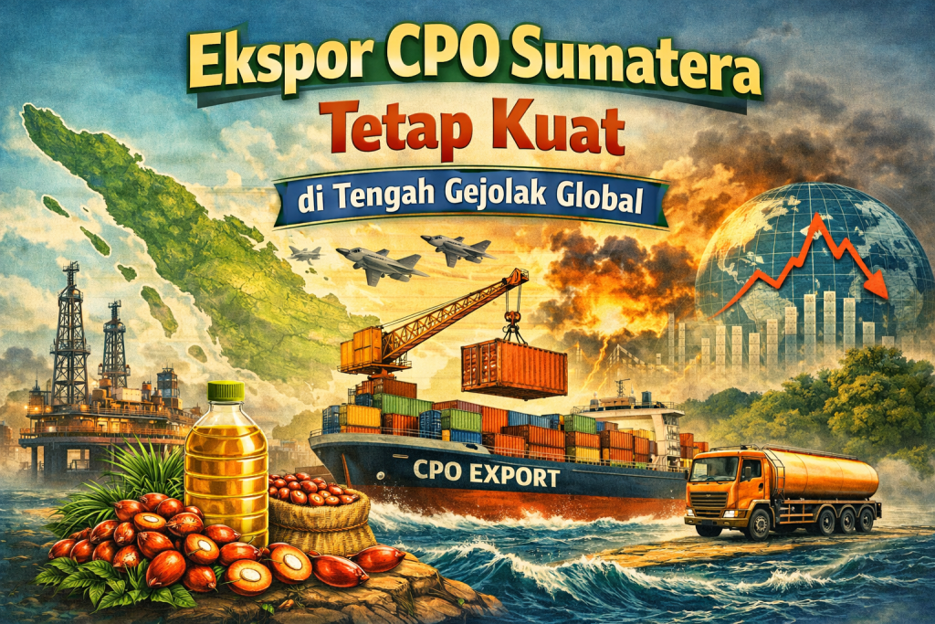 Ekspor CPO Sumatera Tetap Kuat  di Tengah Gejolak Global